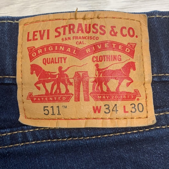 Levi’s Dark Wash 511 Red Tab Men’s Jeans 34 x 30 - Picture 7 of 7